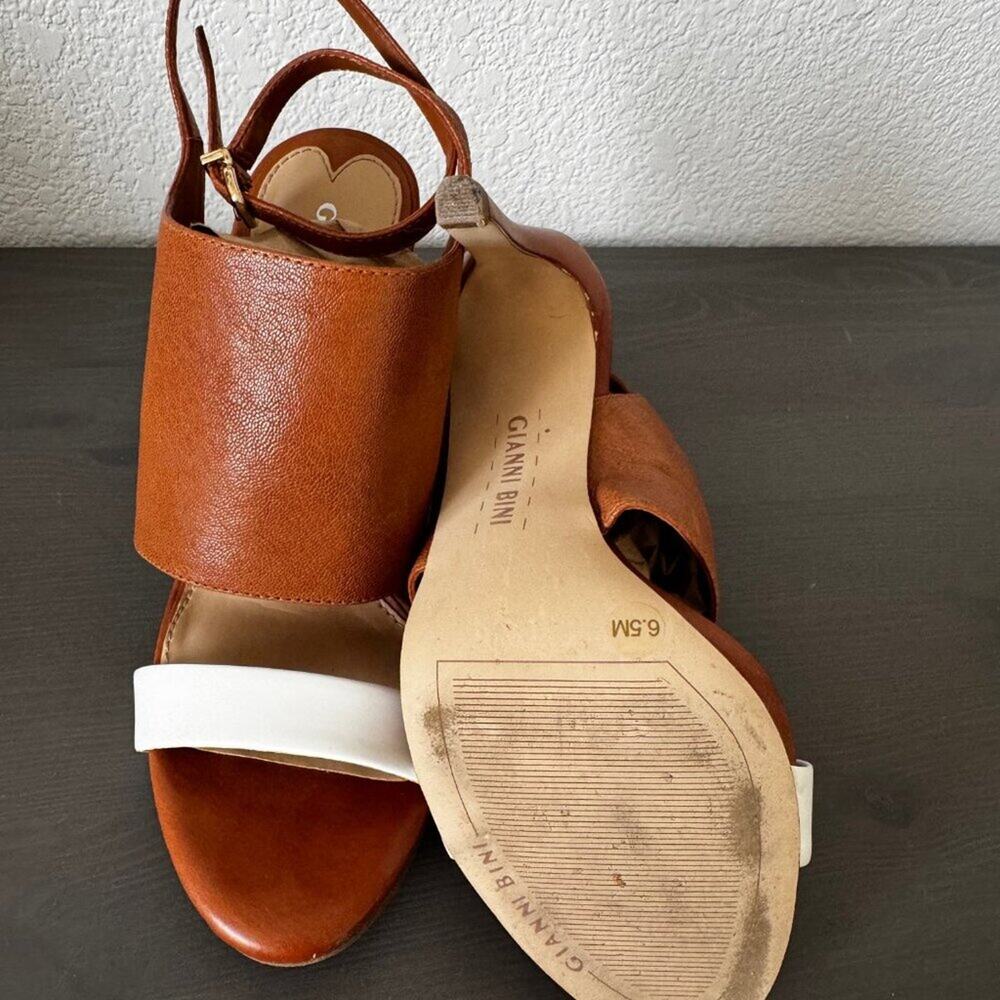 Gianni Bini | Strappy Leather High Heeled Sandals size 6.5 - Picture 10 of 13